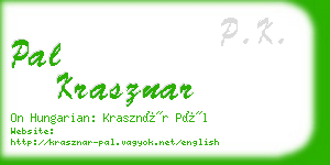 pal krasznar business card